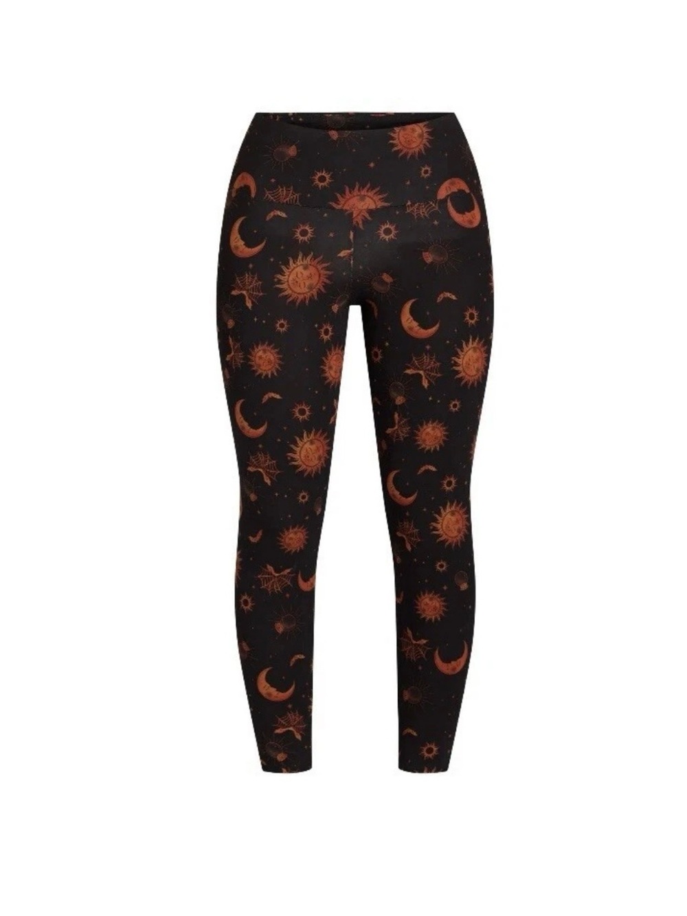 No Boundaries Junior Halloween Leggings XS 0-2 New with Tags Orange Sun Black